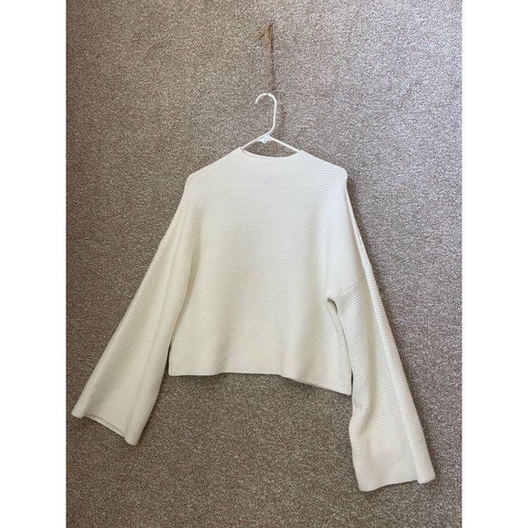 Modern Citizen MDRN Woman’s White Soft Oversized Sleeves Sweater Size Small - Picture 1 of 7